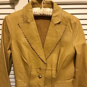 Leather Blazer/ Jacket - Sz 6 - Cute